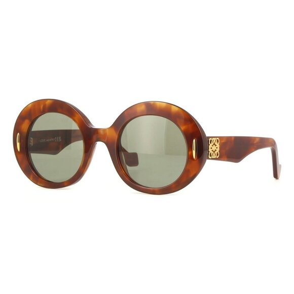 New LOEWE Anagram Havana Round LW40146I 53N Sunglasses Women - Picture 1 of 4